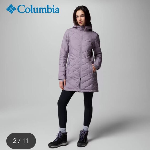 NWOT Columbia Heavenly Long Hooded Jacket in Purple - Picture 9 of 16